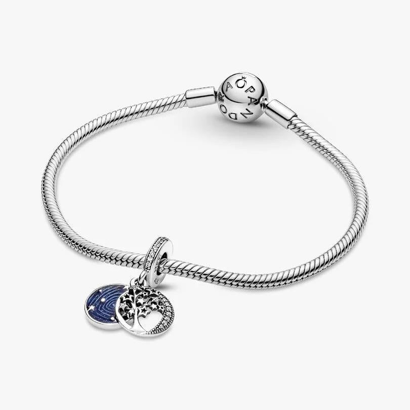 Tree, Galaxy and Moon Double Dangle Charm WRIST SWEDEN