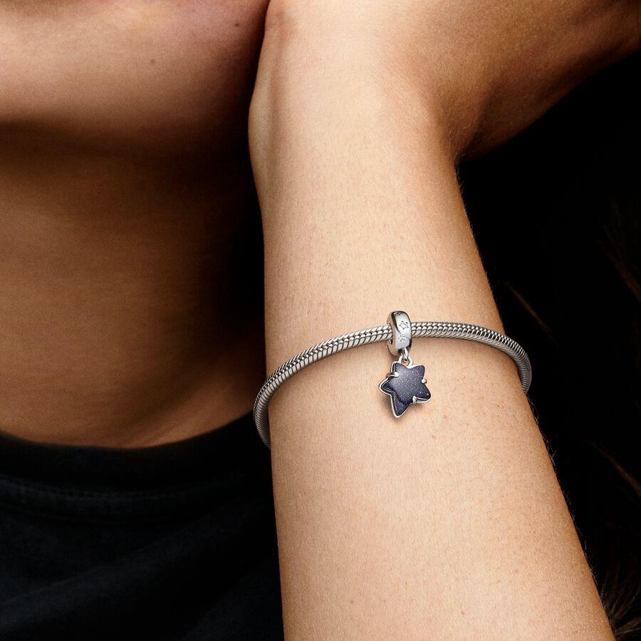 Pandora Celestial Galaxy Star Murano Dangle Charm Pandora
