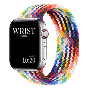 Apple Watch Flätad Sololoop Band - Rainbow Wrist Sweden