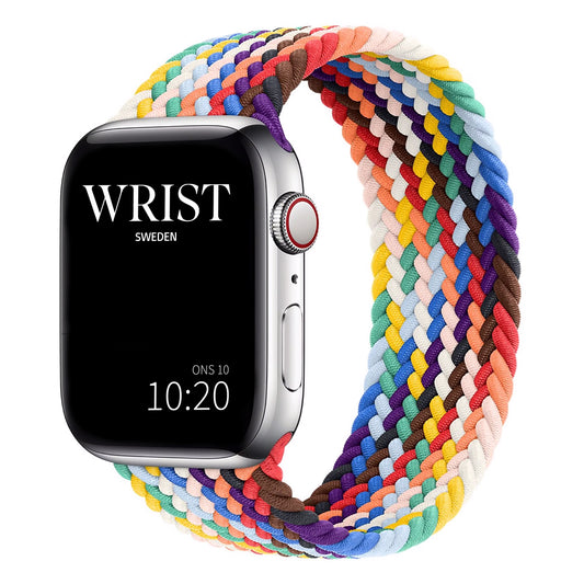 Apple Watch Flätad Sololoop Band - Rainbow Wrist Sweden