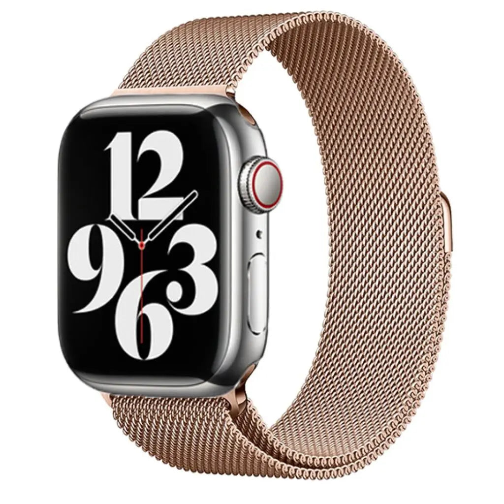 Apple Watch Milanesisk Loop Rostfritt Metallarmband - Guld Wrist Sweden