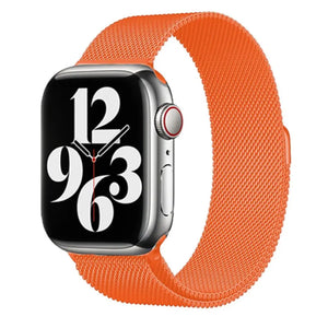 Apple Watch Milanesisk Loop Rostfritt Metallarmband - Orange Wrist Sweden