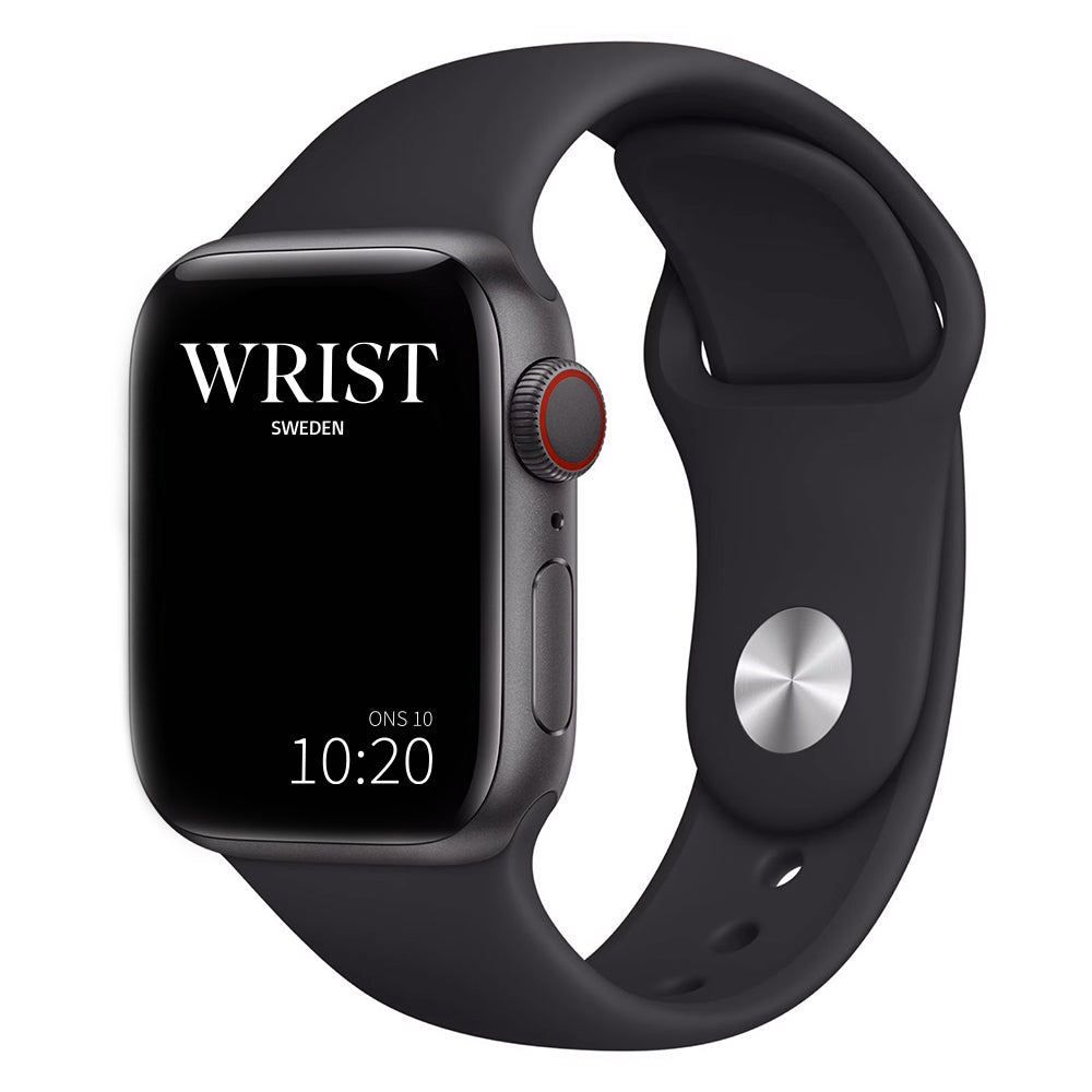 Apple Watch Silikon Sport Band - Svart Wrist Sweden